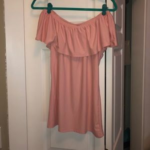 pink off the shoulder top